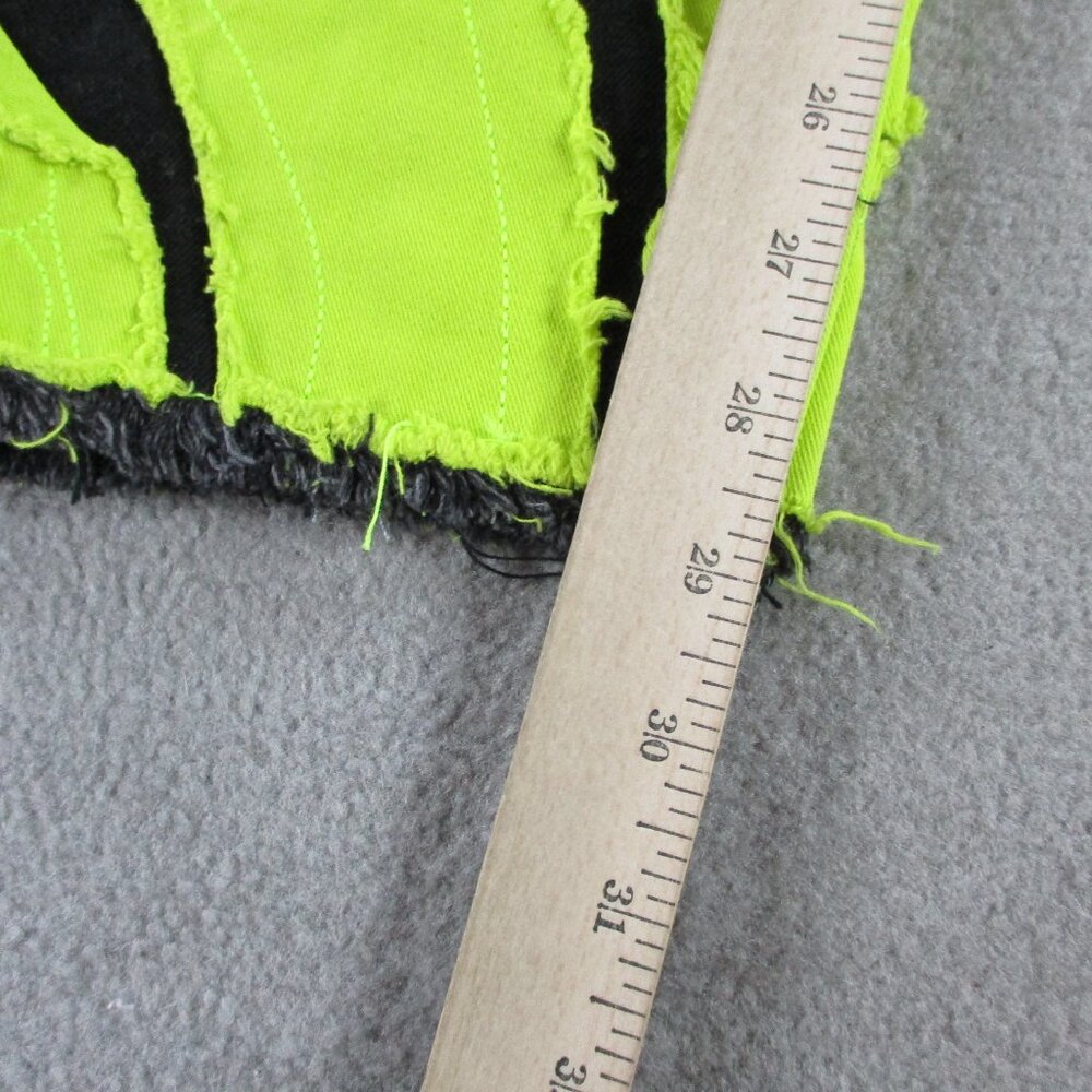 Cool Shirtz Portal Reversible Jeans Size 36 Neon Black Reversible Baggy Heavy - Picture 11 of 15